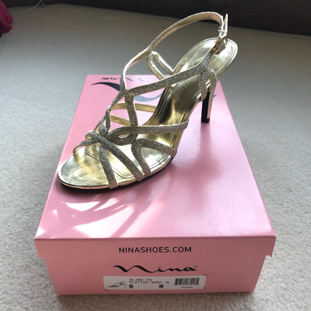 Gold Evening Shoes Gem